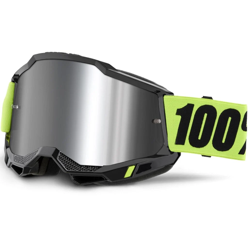 100% Accuri 2 Goggle Neon Yellow - Mirror Silver Lens