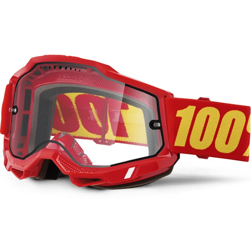 100% Accuri 2 MTB Goggle Clear Lens - Red