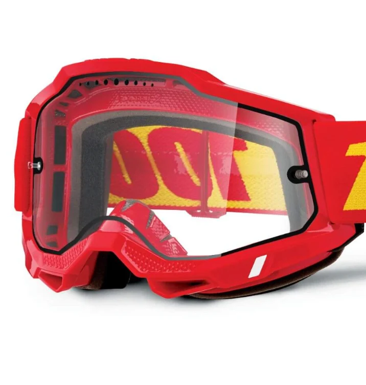 100% Accuri 2 MTB Goggle Clear Lens - Red - Image 4