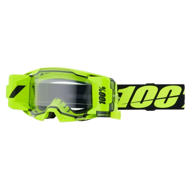 100% ARmatic Forecast Goggles Neon Yellow - Clear Lens - Image 2