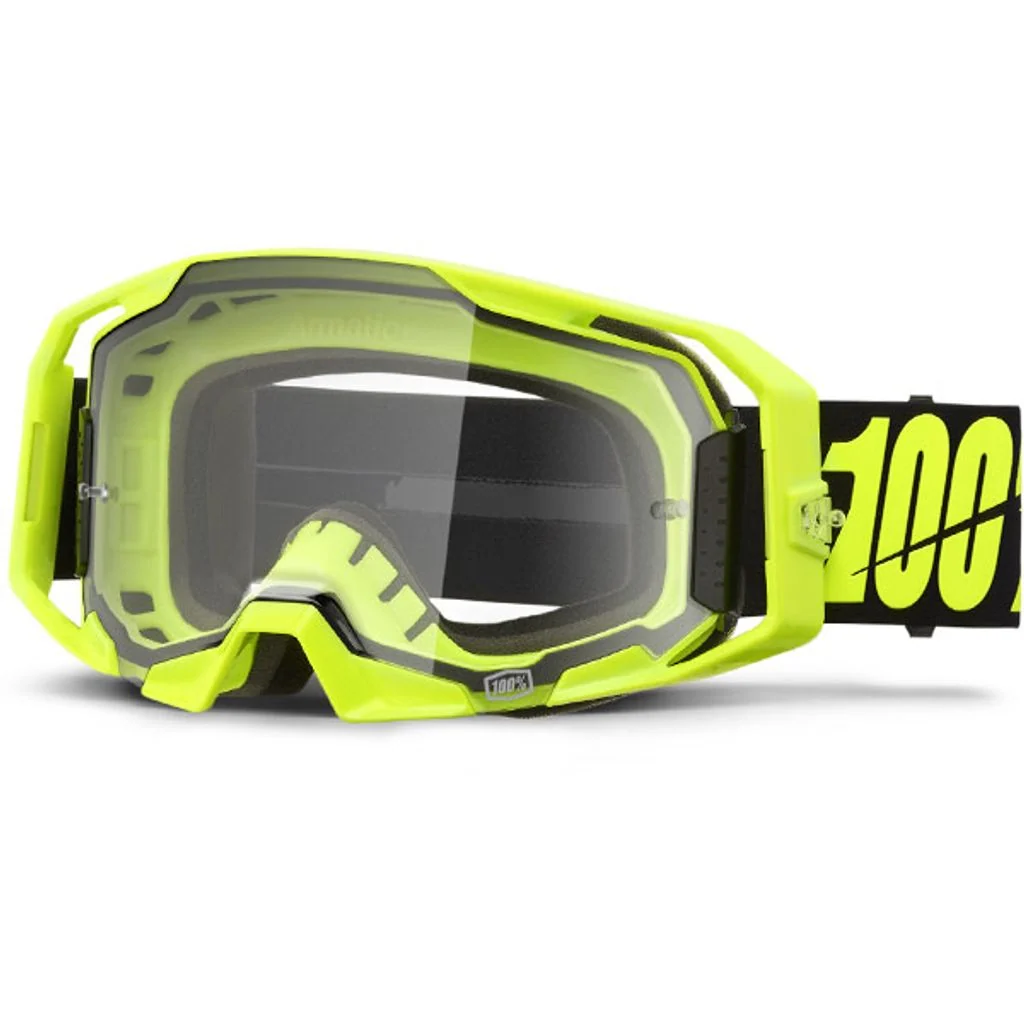 100% ARmatic Goggles Neon Yellow - Clear Lens