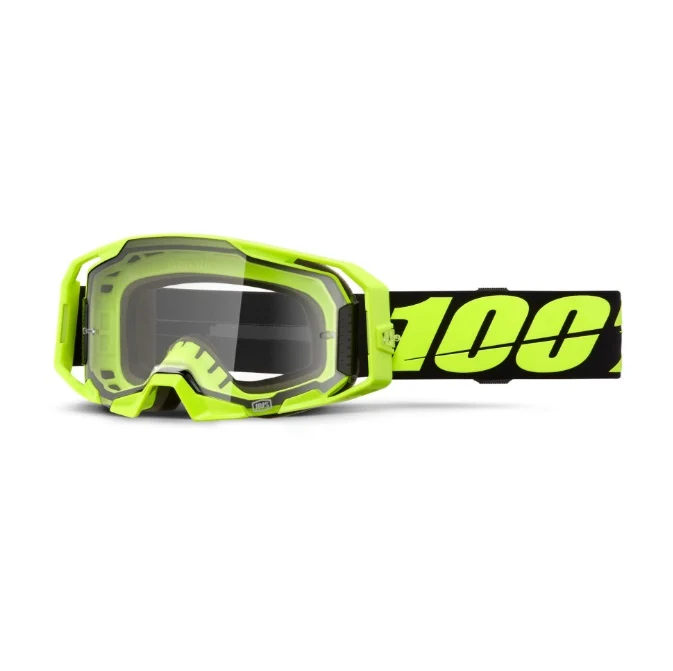 100% ARmatic Goggles Neon Yellow - Clear Lens - Image 2