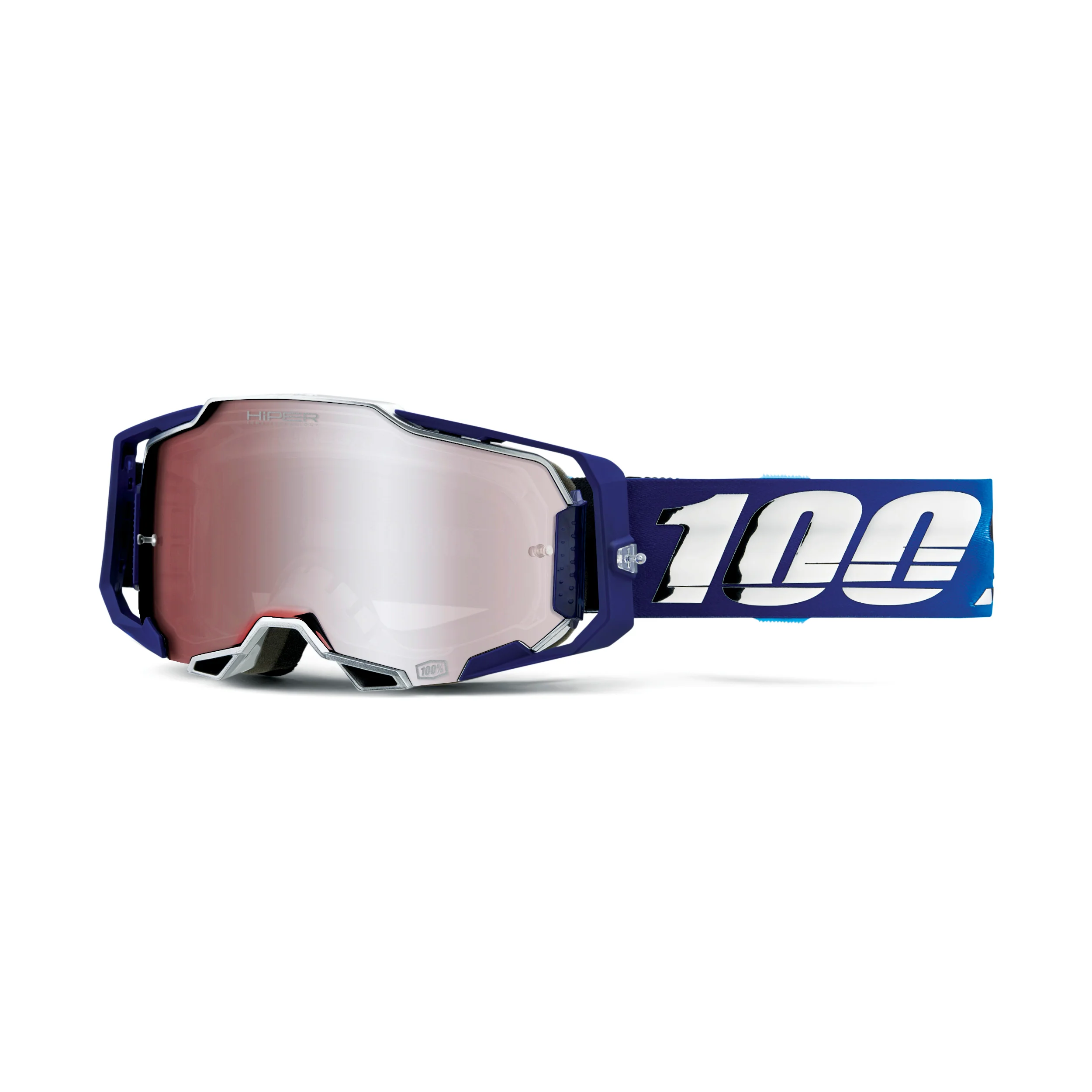 100% Armega Goggle Novel - HiPER Mirror Silver Flash Lens - Image 3