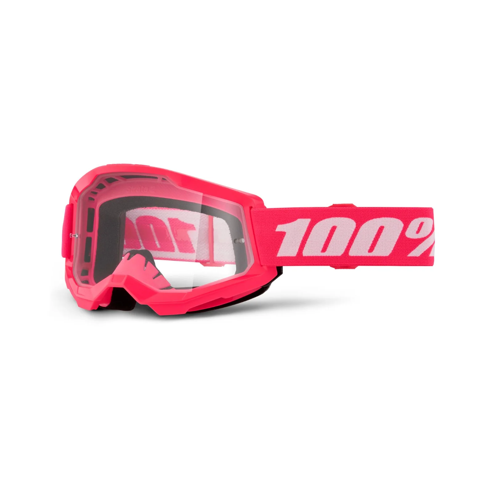 100% Strata 2 Goggle Pink - Clear Lens - Image 2
