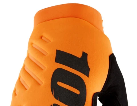 100% Brisker Cold Weather Youth Gloves - Flo Orange - Image 3