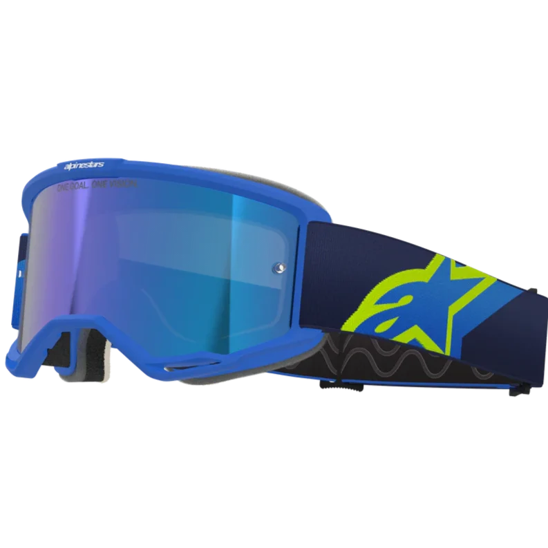 2026 Alpinestars Goggles Vision 5 Corp - Blue Yellow Fluo Mirror Blue - Image 2