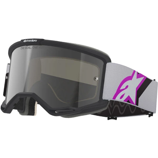 2026 Alpinestars Goggles Vision 5 Corp - Light Gray Purple Mirror Slvr