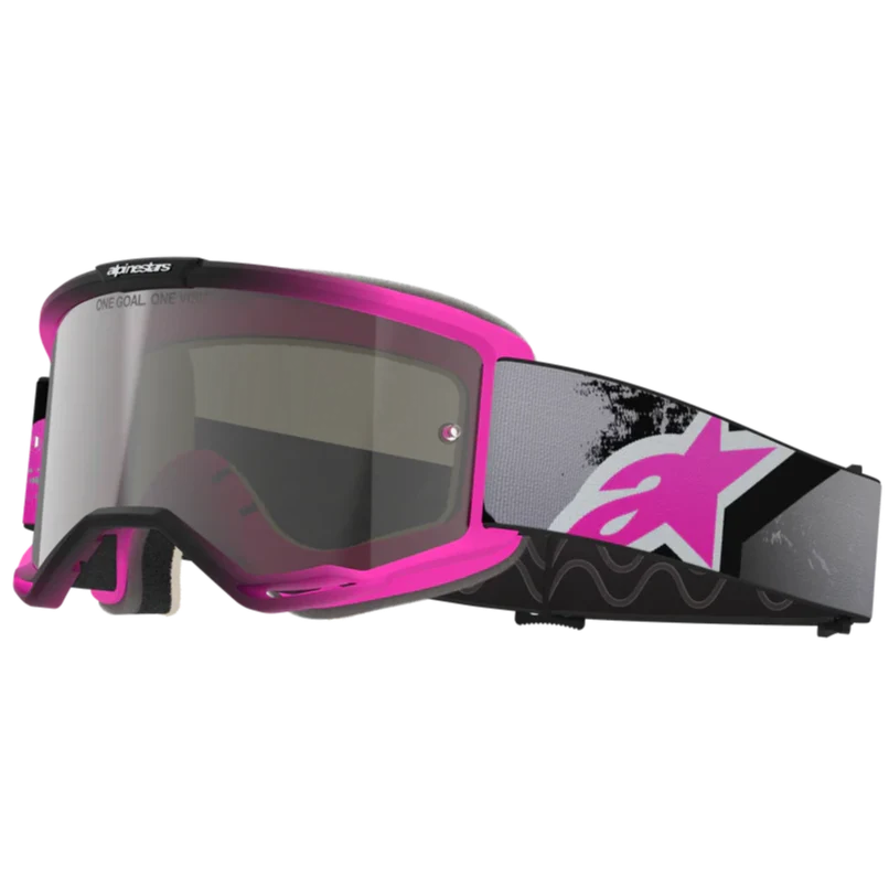 2026 Alpinestars Goggles Vision 5 Lahnd - Iron Pink Fluo Mirror Silver - Image 2