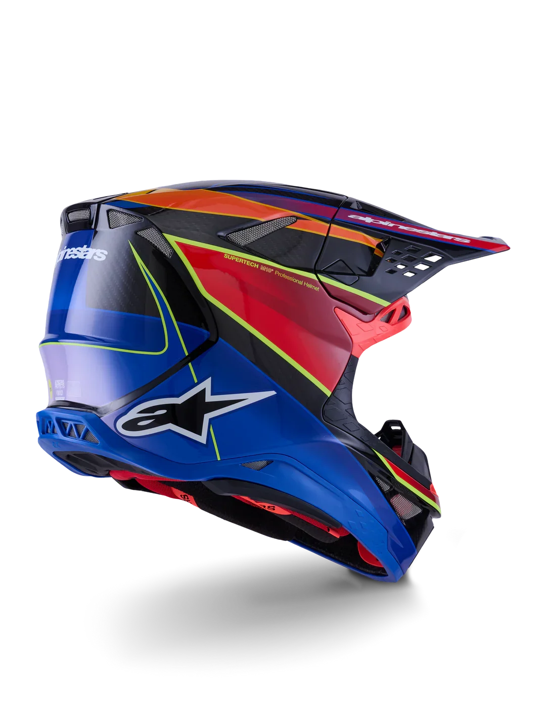 Alpinestars Helmet Supertech SM10 Era Helmet - Blue Red Yellow Fluo Gloss - Image 3