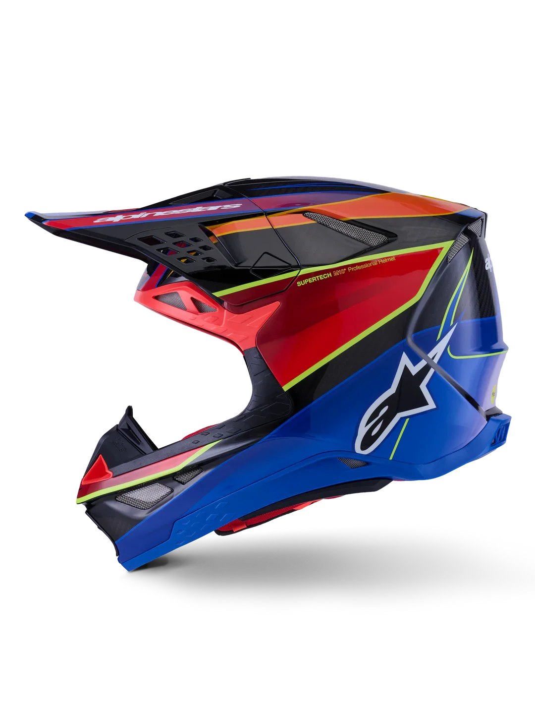 Alpinestars Helmet Supertech SM10 Era Helmet - Blue Red Yellow Fluo Gloss - Image 5