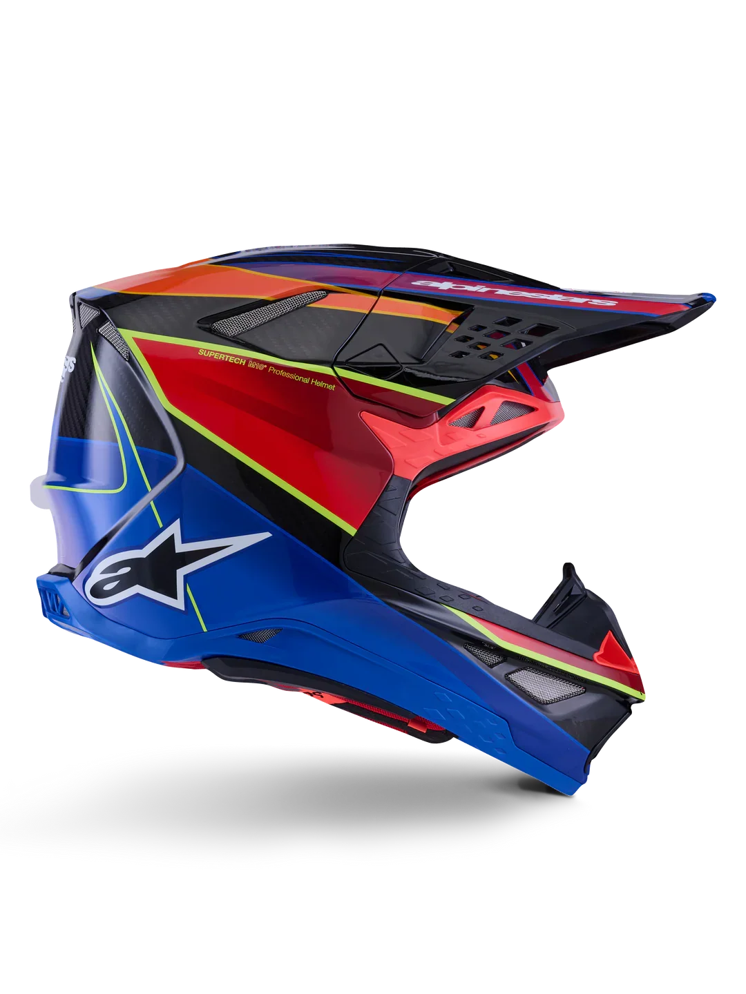Alpinestars Helmet Supertech SM10 Era Helmet - Blue Red Yellow Fluo Gloss - Image 6