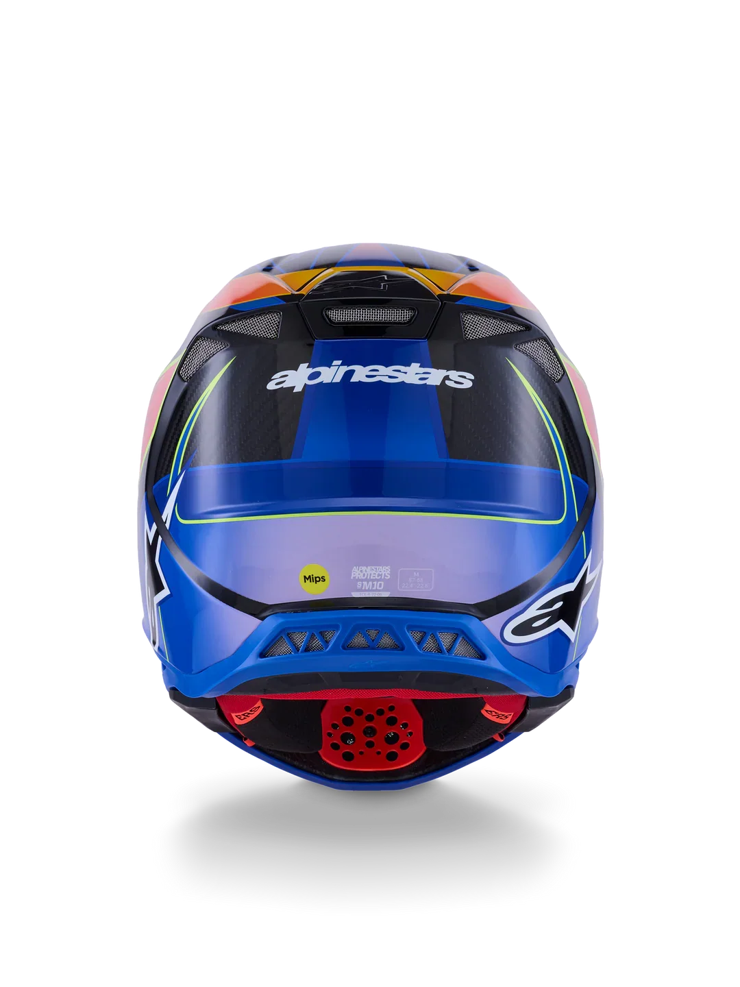 Alpinestars Helmet Supertech SM10 Era Helmet - Blue Red Yellow Fluo Gloss - Image 7