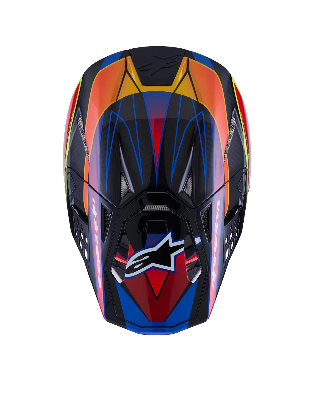 Alpinestars Helmet Supertech SM10 Era Helmet - Blue Red Yellow Fluo Gloss - Image 8