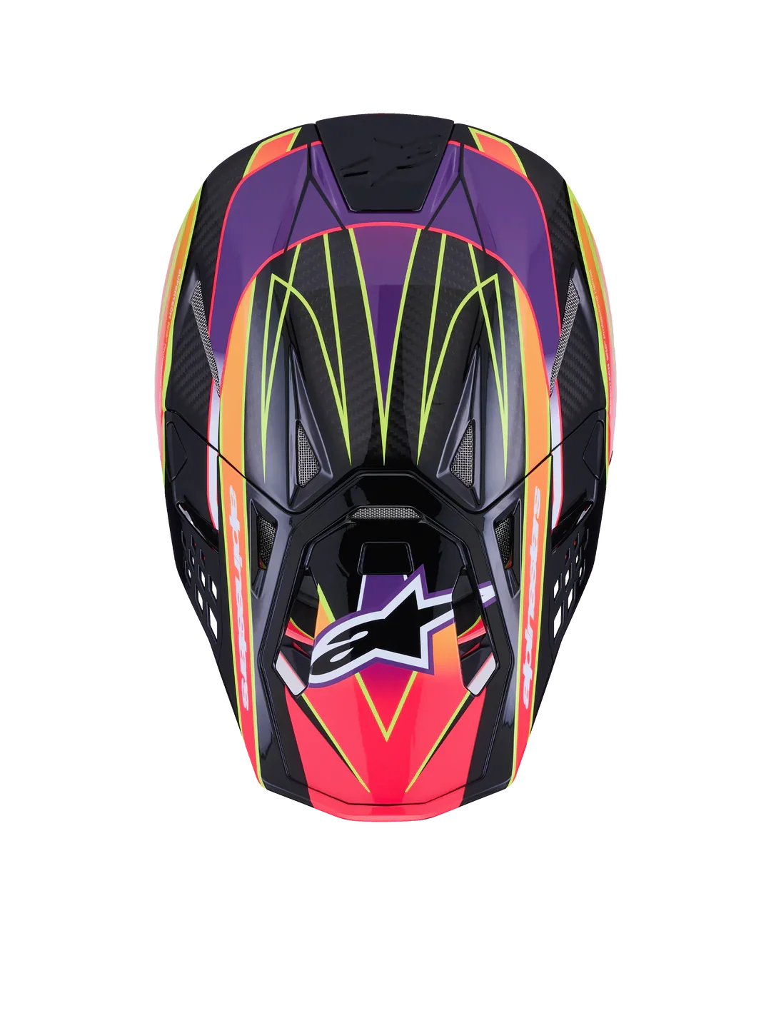 Alpinestars Helmet Supertech SM10 Era Helmet - Pink Violet Yellow Fluo Gloss - Image 3