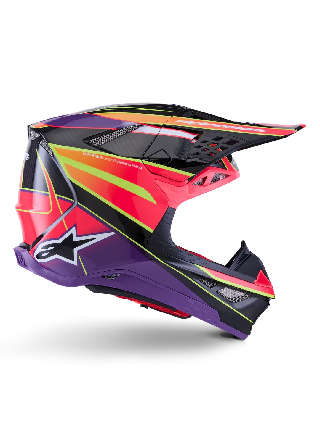Alpinestars Helmet Supertech SM10 Era Helmet - Pink Violet Yellow Fluo Gloss - Image 7