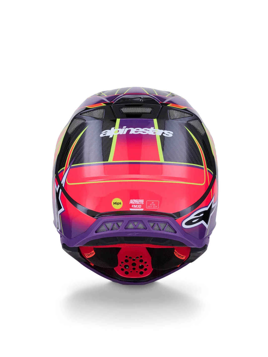 Alpinestars Helmet Supertech SM10 Era Helmet - Pink Violet Yellow Fluo Gloss - Image 8