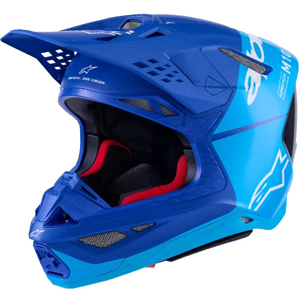 Alpinestars Helmet Supertech SM10 Flood Helmet - Met Blue Med Blue Blk Carbon
