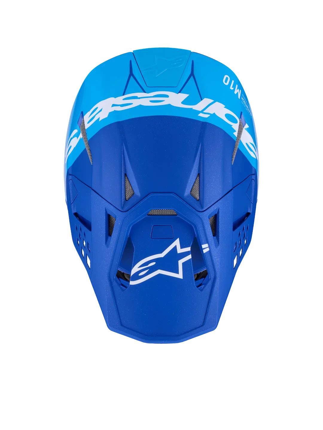 Alpinestars Helmet Supertech SM10 Flood Helmet - Met Blue Med Blue Blk Carbon - Image 3