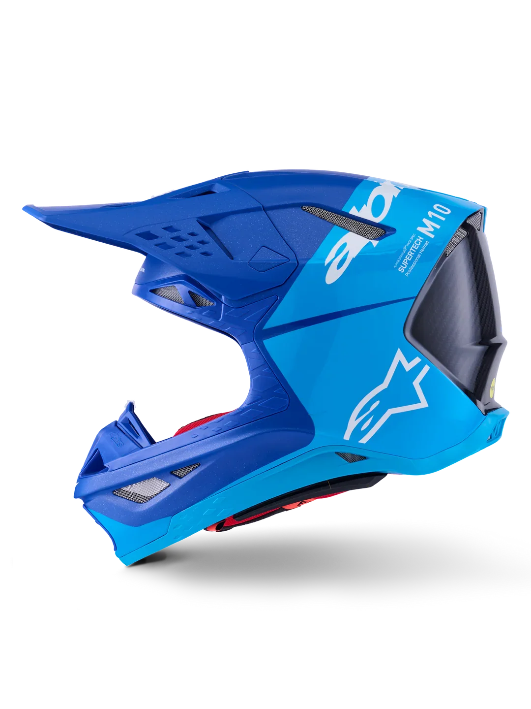 Alpinestars Helmet Supertech SM10 Flood Helmet - Met Blue Med Blue Blk Carbon - Image 6