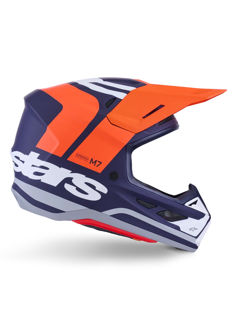 Alpinestars Helmet Supertech S-M7 Core Helmet ECE06 - Orange Blue Matt - Image 7