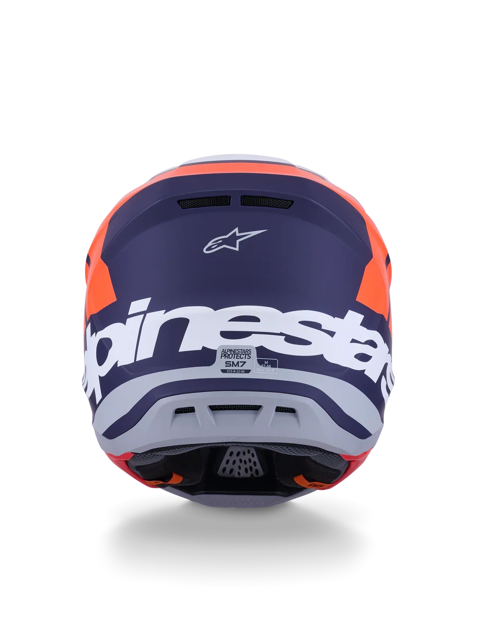 Alpinestars Helmet Supertech S-M7 Core Helmet ECE06 - Orange Blue Matt - Image 8