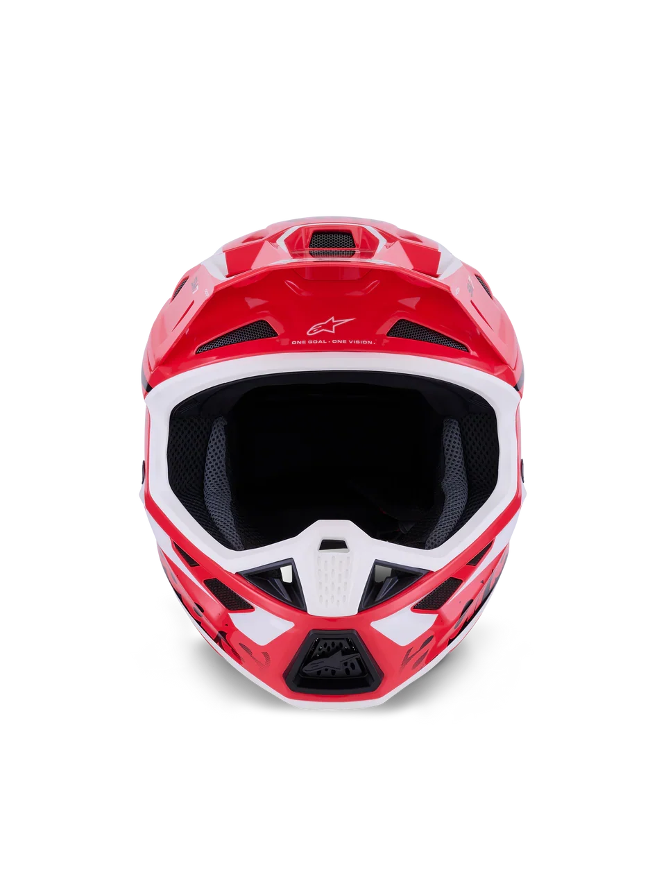Alpinestars Helmet Supertech S-M7 Deed Helmet - Red Black White Gloss - Image 3