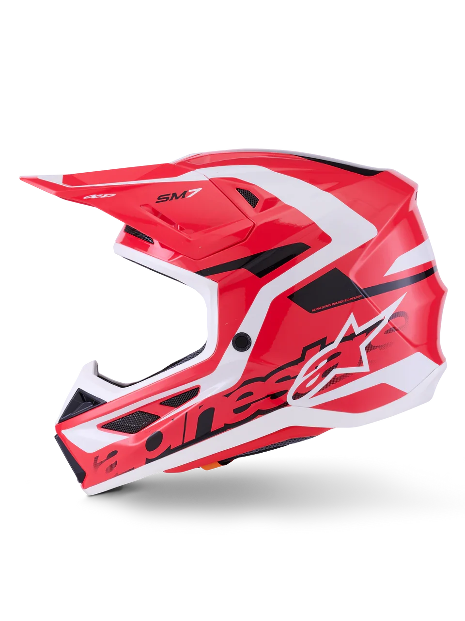 Alpinestars Helmet Supertech S-M7 Deed Helmet - Red Black White Gloss - Image 4
