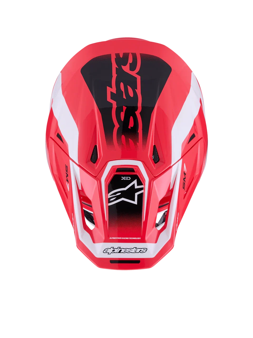 Alpinestars Helmet Supertech S-M7 Deed Helmet - Red Black White Gloss - Image 7