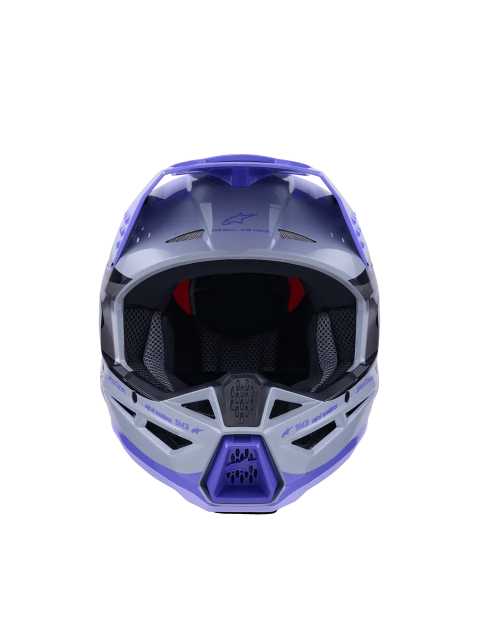 Alpinestars Helmet SM3 Jettson Gray Purple Black Gloss - Image 5