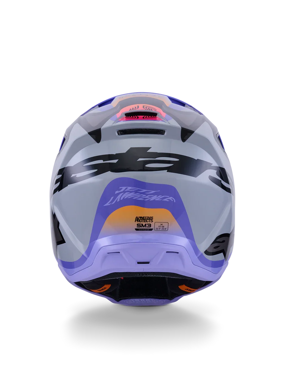 Alpinestars Helmet SM3 Jettson Gray Purple Black Gloss - Image 8