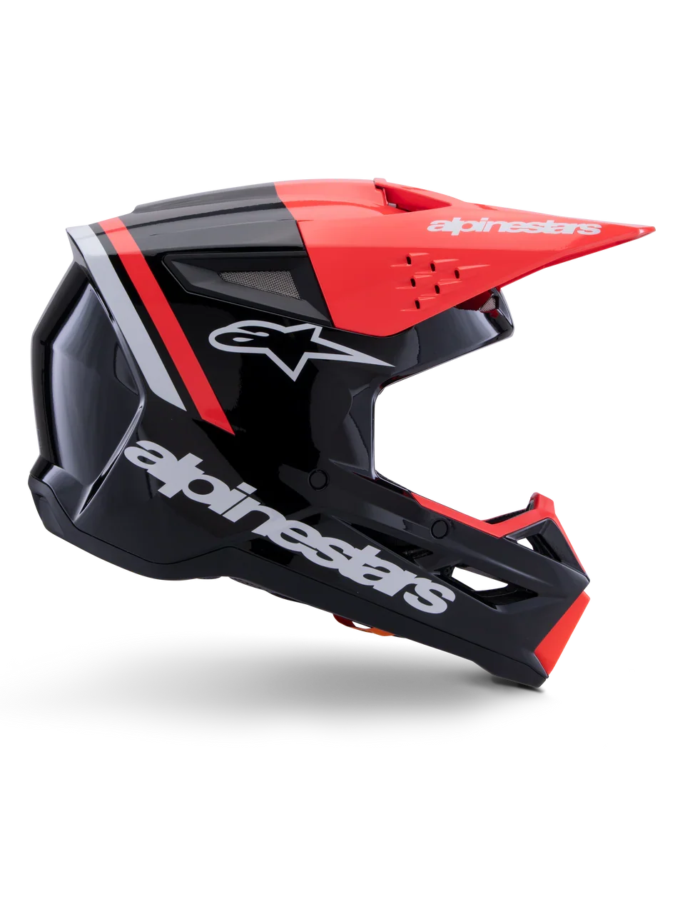 Alpinestars Helmet SM3 Radium Helmet Black Red Fluo White Gloss - Image 4