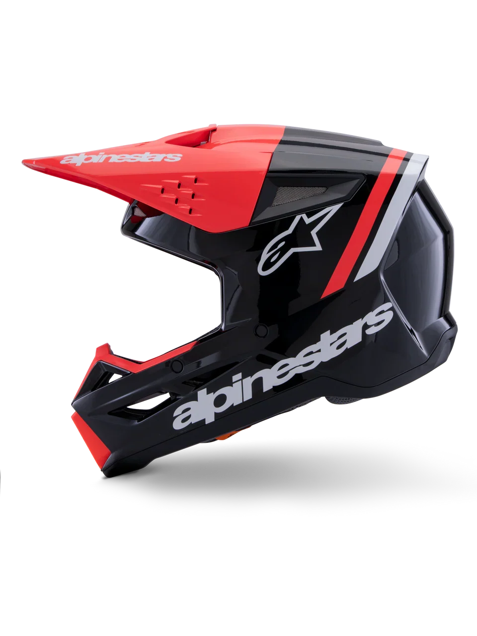 Alpinestars Helmet SM3 Radium Helmet Black Red Fluo White Gloss - Image 5
