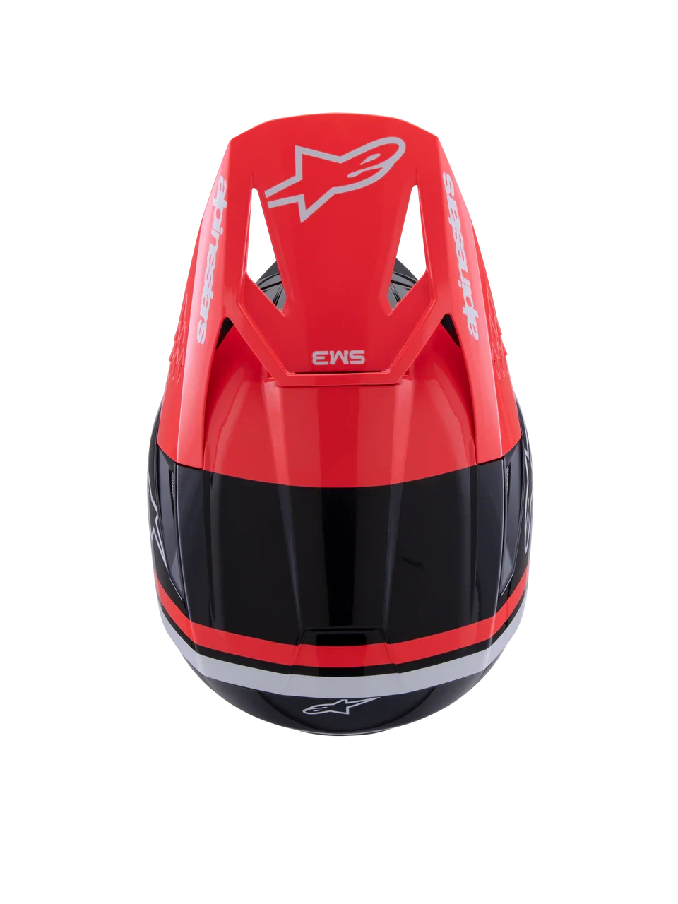 Alpinestars Helmet SM3 Radium Helmet Black Red Fluo White Gloss - Image 7