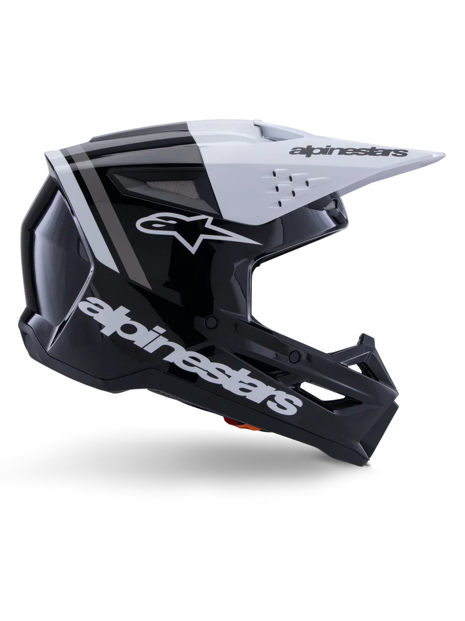 Alpinestars Helmet SM3 Radium Helmet Black White Gray Gloss - Image 4