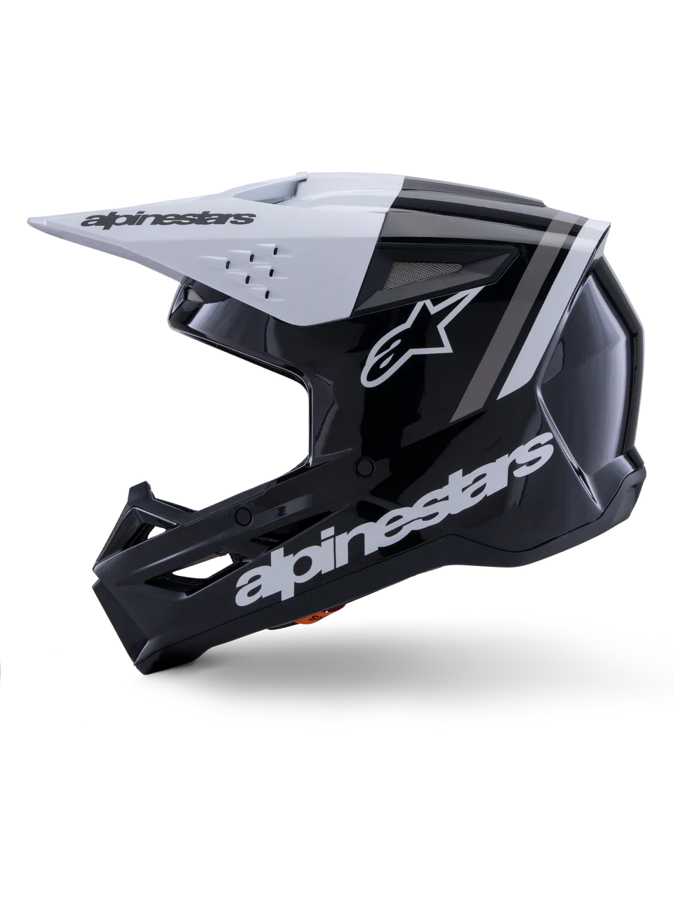 Alpinestars Helmet SM3 Radium Helmet Black White Gray Gloss - Image 5