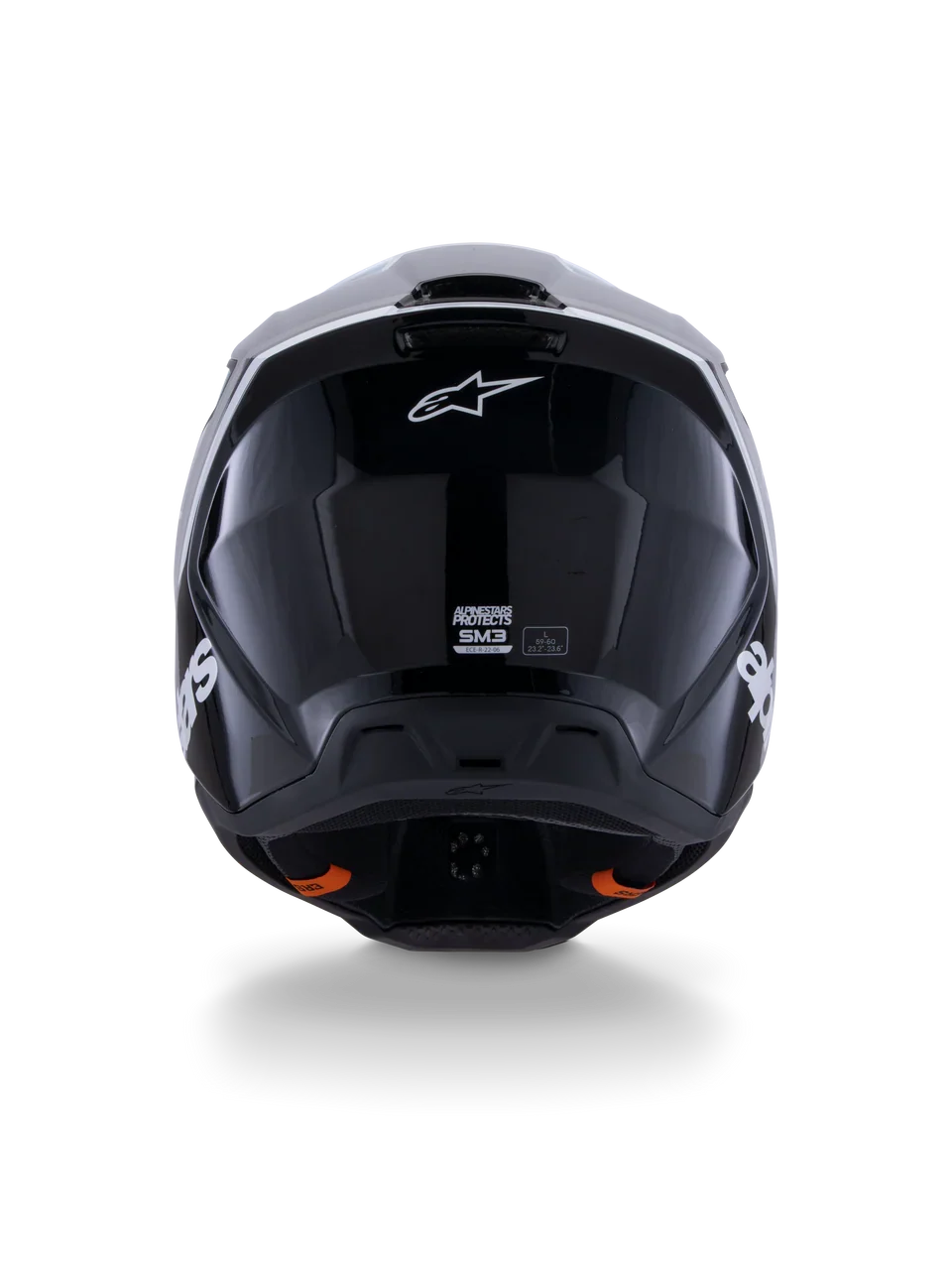 Alpinestars Helmet SM3 Radium Helmet Black White Gray Gloss - Image 6