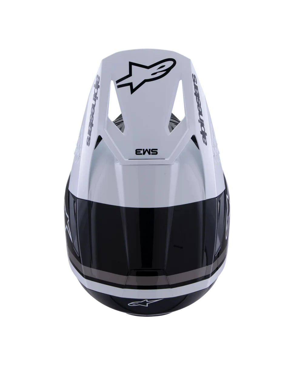 Alpinestars Helmet SM3 Radium Helmet Black White Gray Gloss - Image 7