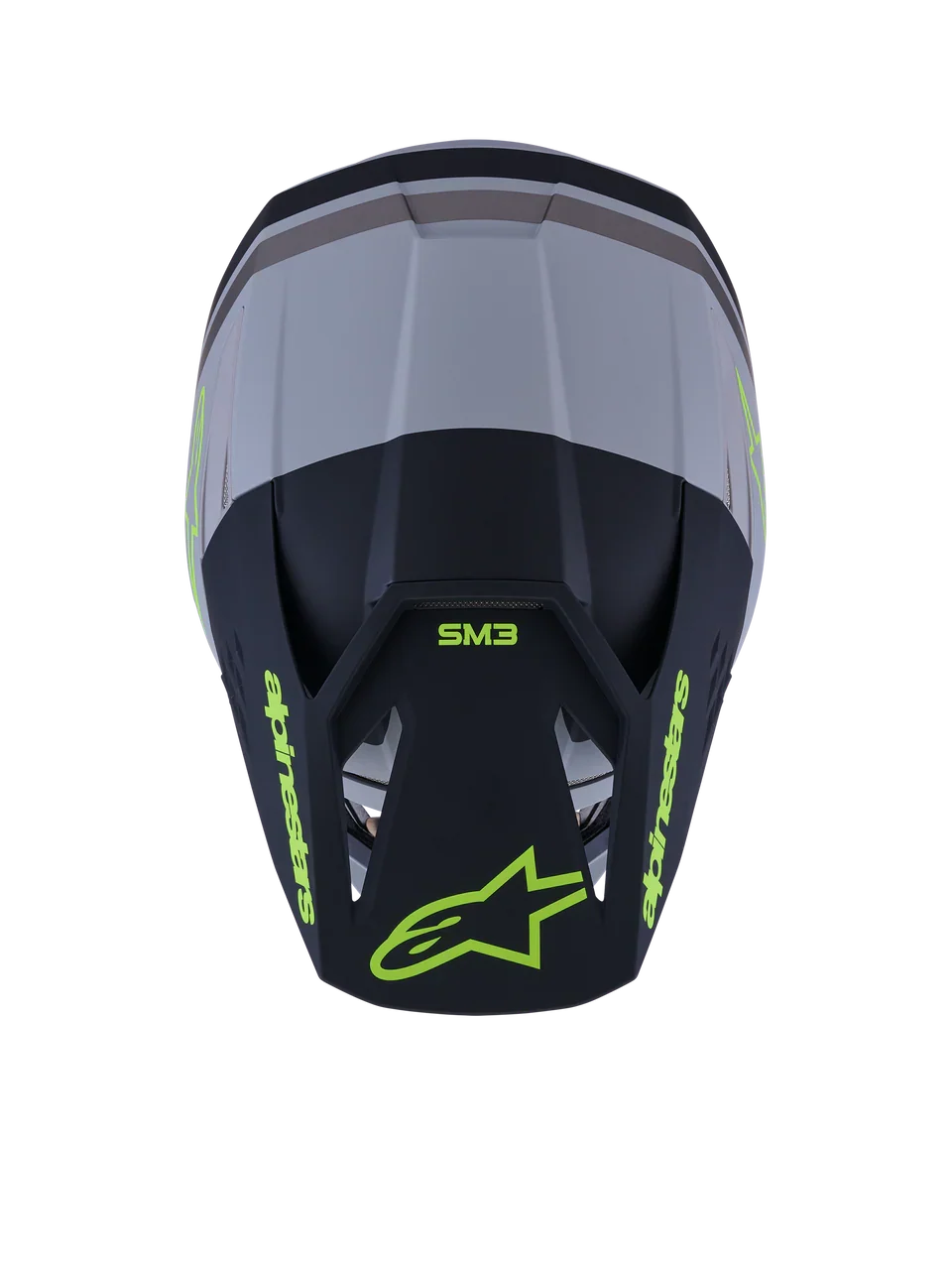 Alpinestars Helmet SM3 Radium Helmet Gray Black Yellow Matt - Image 3