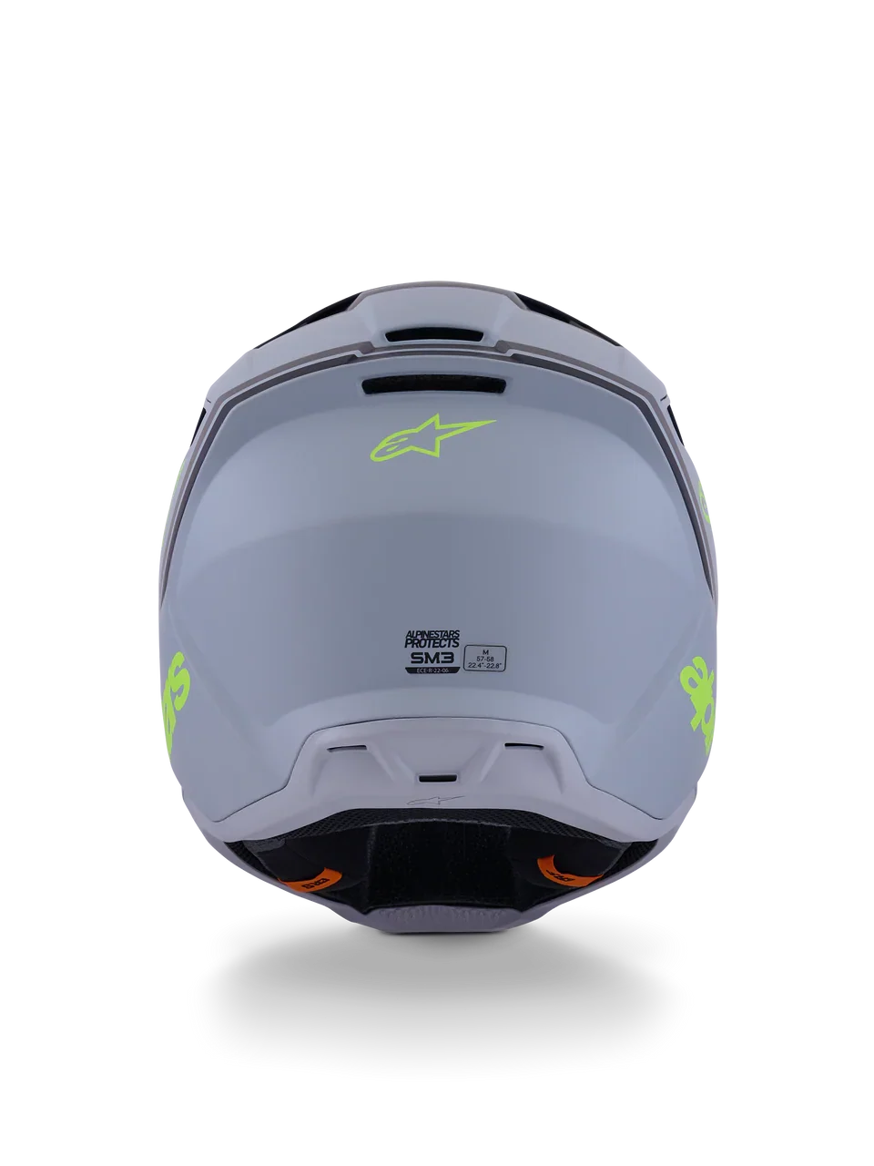 Alpinestars Helmet SM3 Radium Helmet Gray Black Yellow Matt - Image 8
