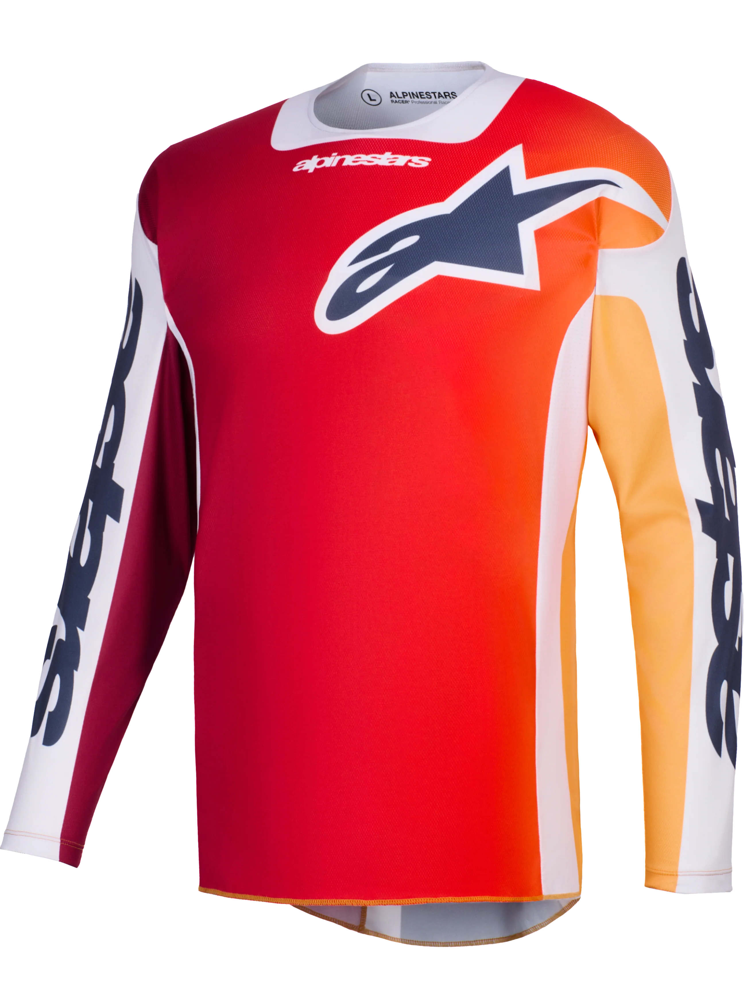 2026 Alpinestars Racer Portl Motocross Jersey - Red Light Gray Dark Gray