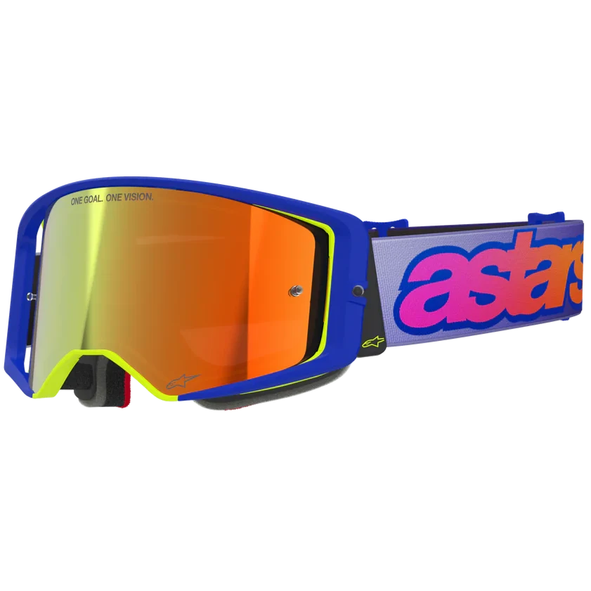2026 Alpinestars Supertech Goggles Vision Vista - Blue Yellow Purple Mirror Red - Image 2