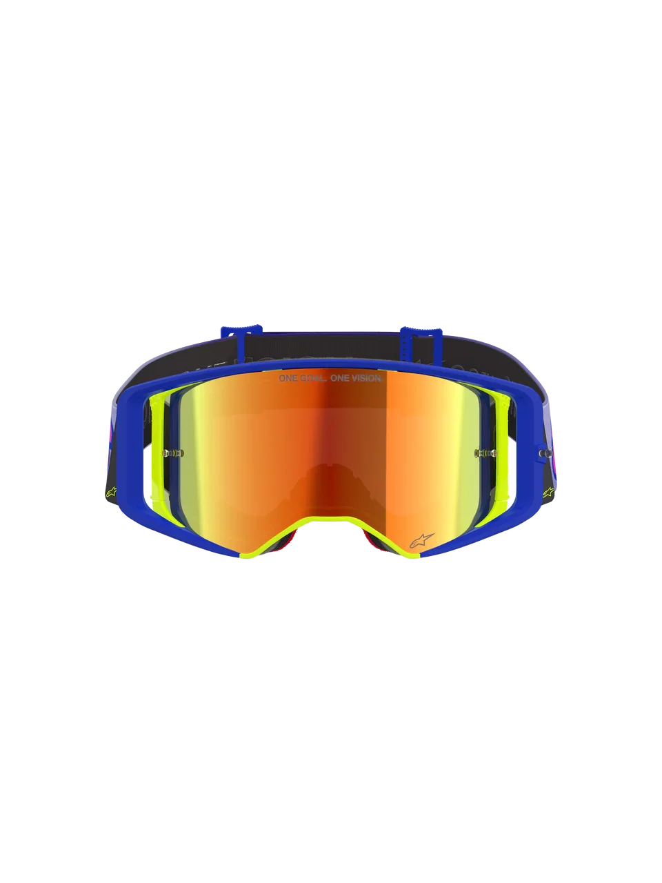 2026 Alpinestars Supertech Goggles Vision Vista - Blue Yellow Purple Mirror Red - Image 4
