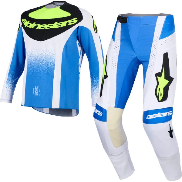 2026 Alpinestars Techstar Knif Kit Combo - Ucla Blue Black Yellow Fluo