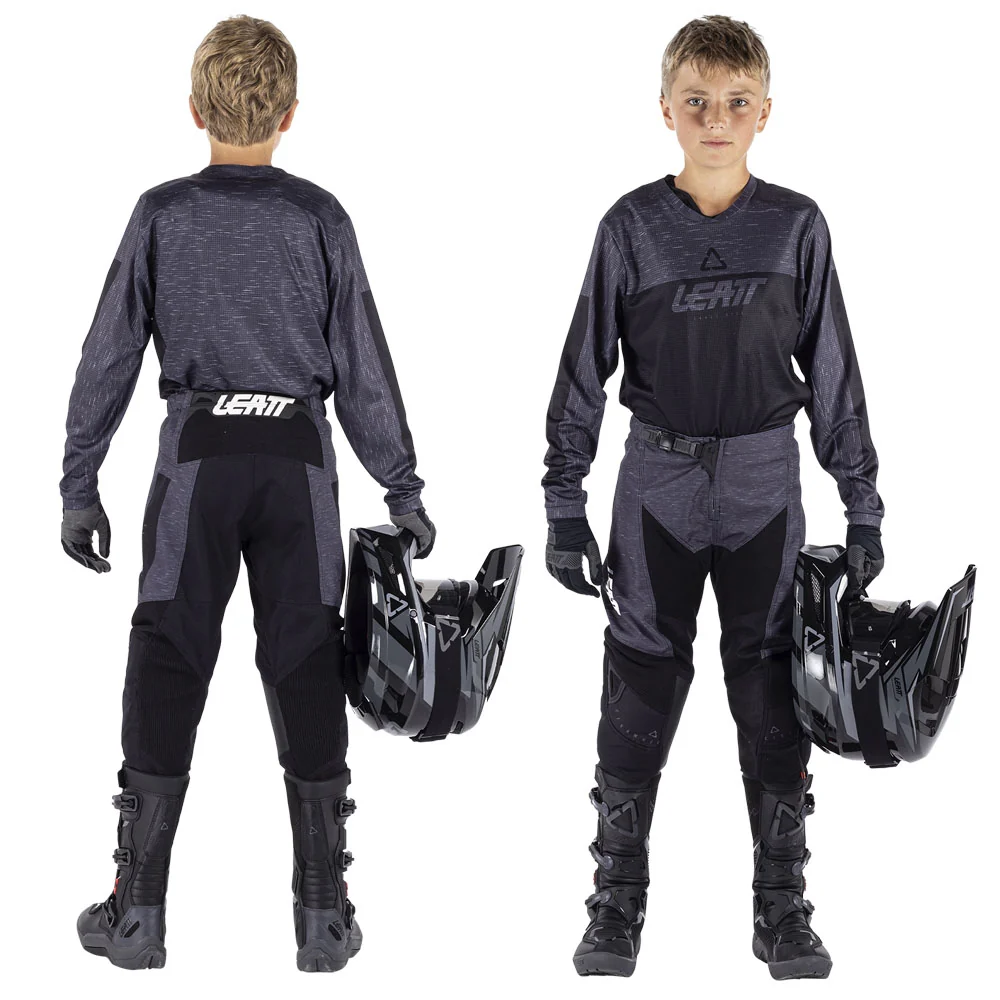 2026 Leatt 3.5 Youth Pant and Jersey Kit Combo Stealth Black - Image 3