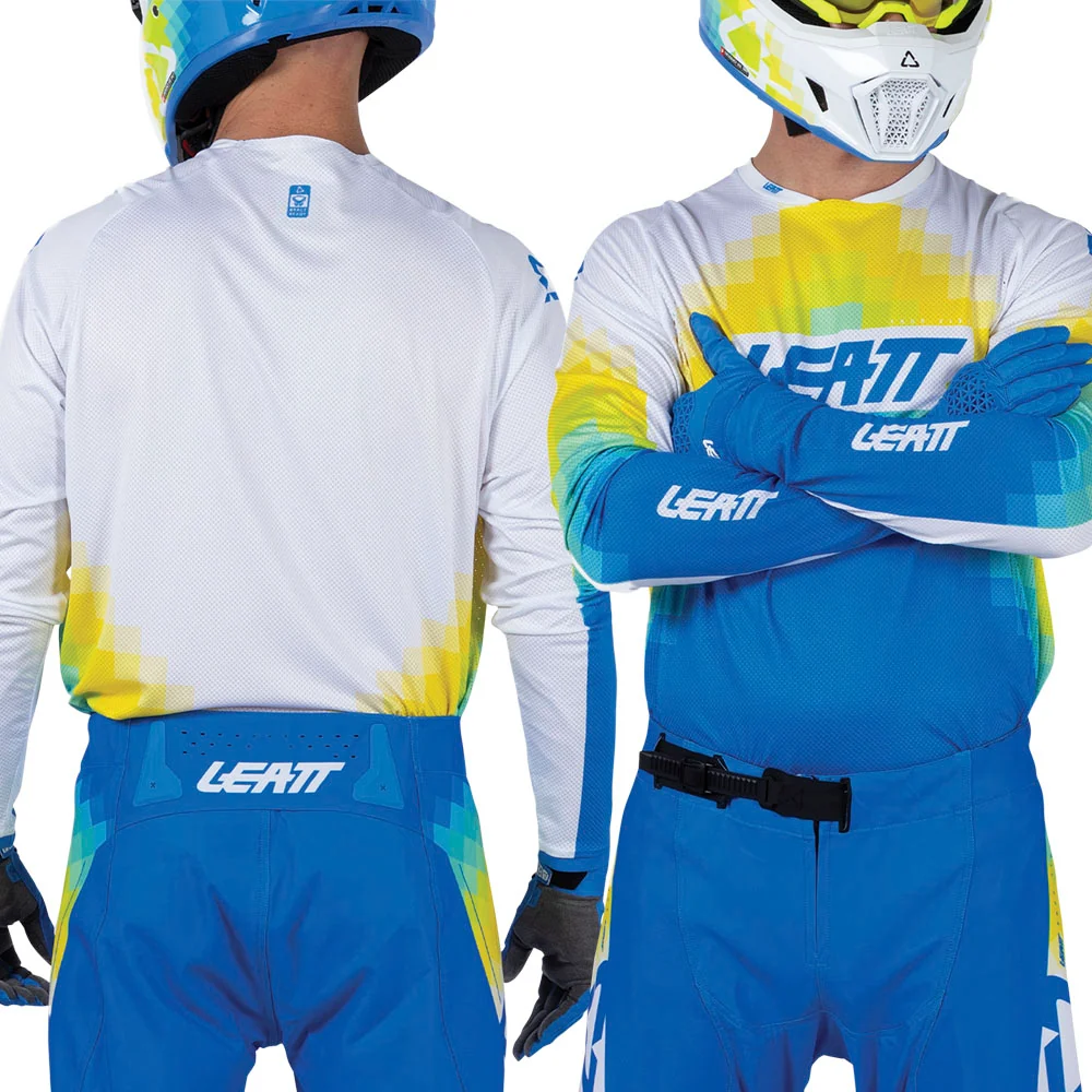 2026 Leatt 4.5 Moto Lite Jersey Pixel Blue - Image 2