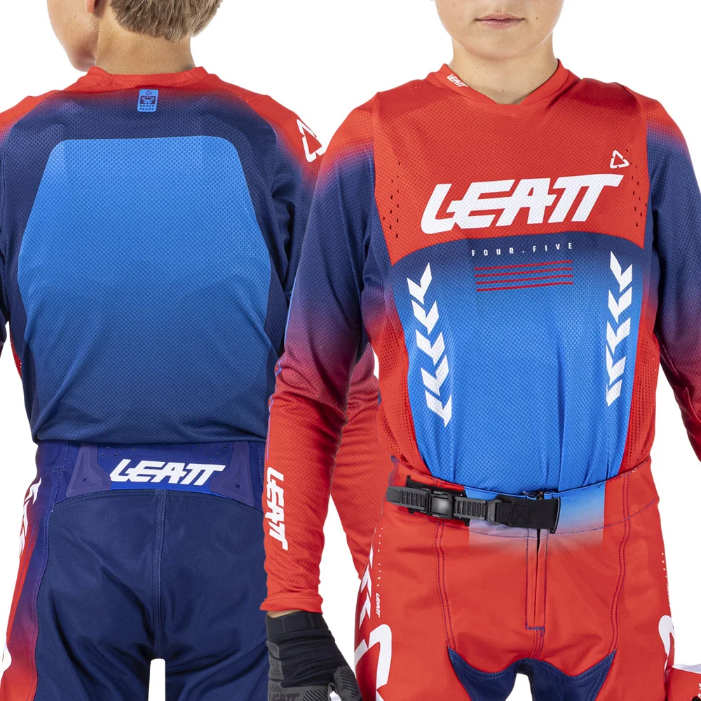2026 Leatt 4.5 Moto Youth Jersey Blue Red - Image 2