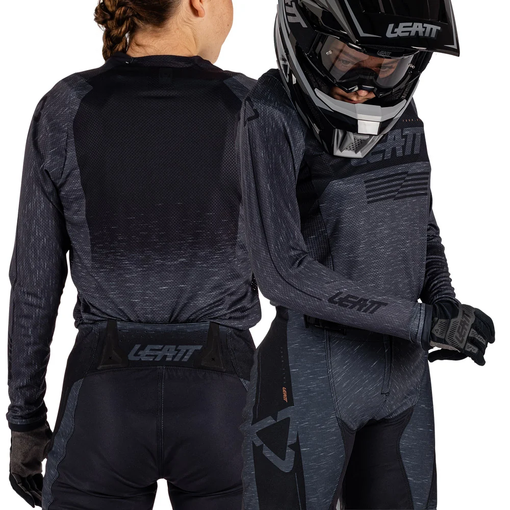 2026 Leatt 4.5 Moto Youth Jersey Stealth Black Grey - Image 2