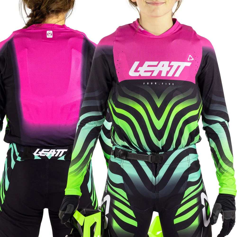2026 Leatt 4.5 Moto Youth Jersey Tiger Pink - Image 2