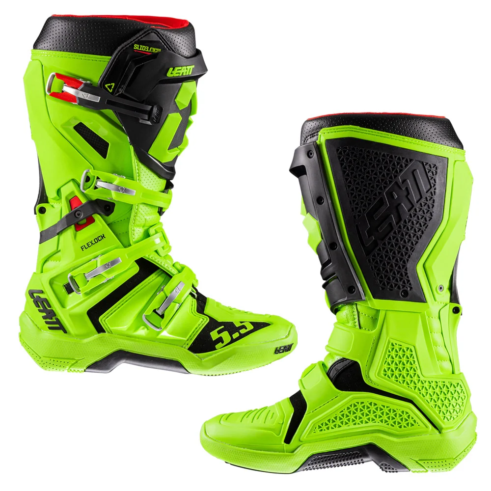 2026 Leatt 5.5 Flexlock Boots Lime Green - Image 4