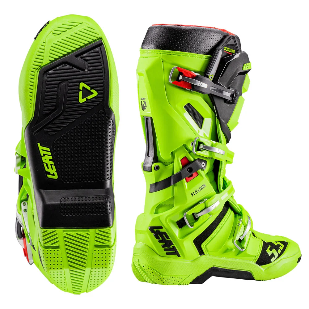 2026 Leatt 5.5 Flexlock Boots Lime Green - Image 5